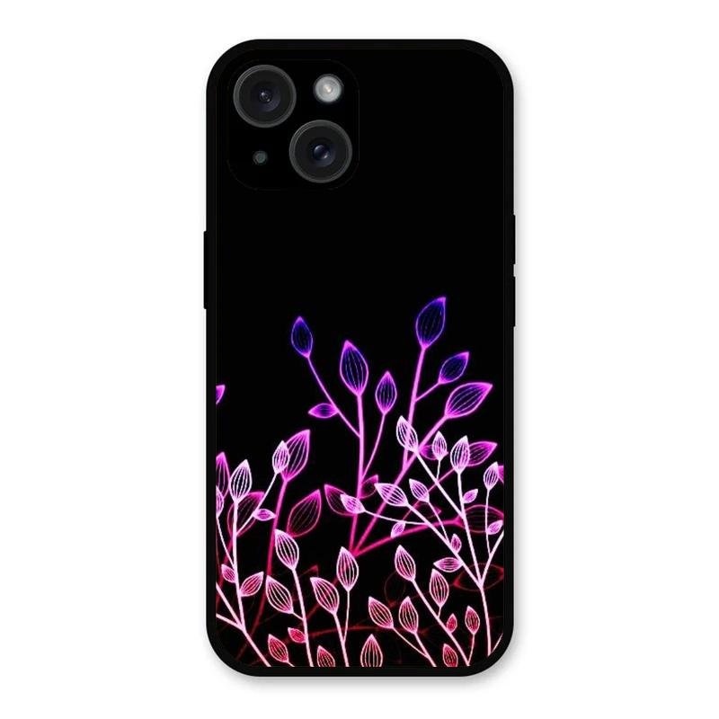 Multicolor Flower Print Glass Case Cover For iPhone 15 Plus