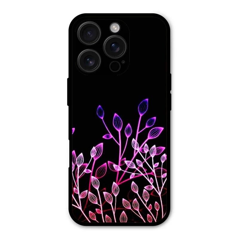 Multicolor Flower Print Glass Case Cover For iPhone 16 Pro