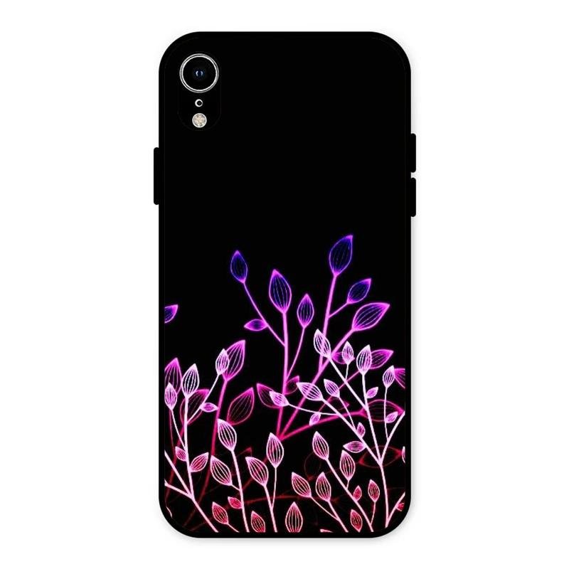 Multicolor Flower Print Glass Case Cover For iPhone XR