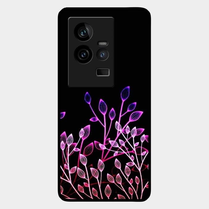 Multicolor Flower Print Glass Case Cover For Iqoo 11 5G