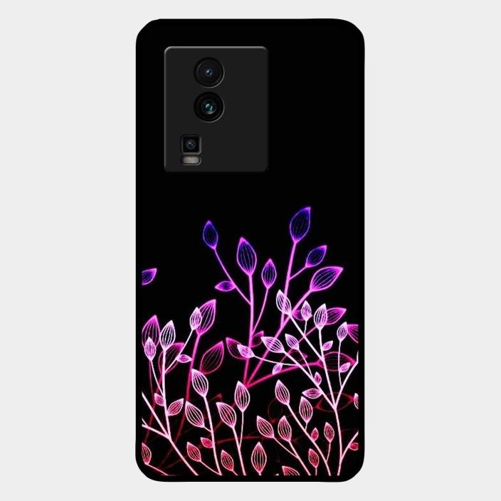 Multicolor Flower Print Glass Case Cover For Iqoo Neo 7 Pro 5G