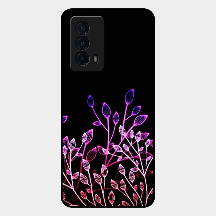Multicolor Flower Print Glass Case Cover For Iqoo Z5 5G