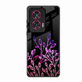 Multicolor Flower Print Glass Case Cover For Motorola Edge 50 Fusion 5G