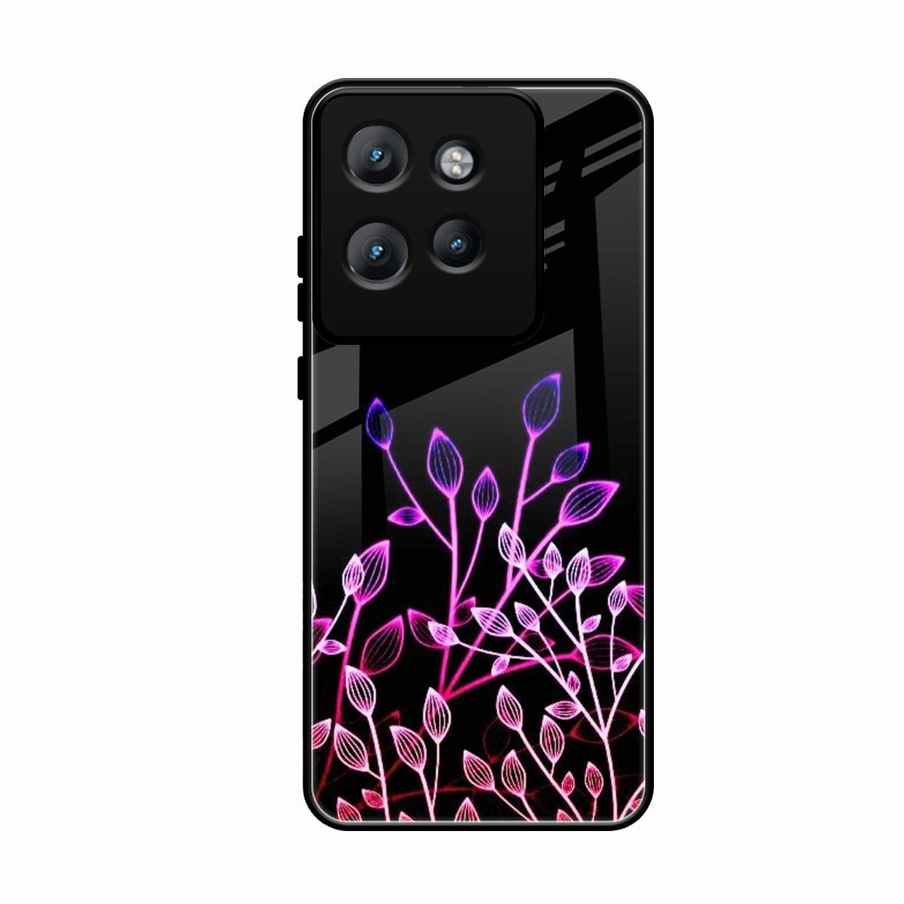 Multicolor Flower Print Glass Case Cover For Motorola Edge 50 Neo