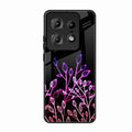 Multicolor Flower Print Glass Case Cover For Motorola Edge 50 Pro