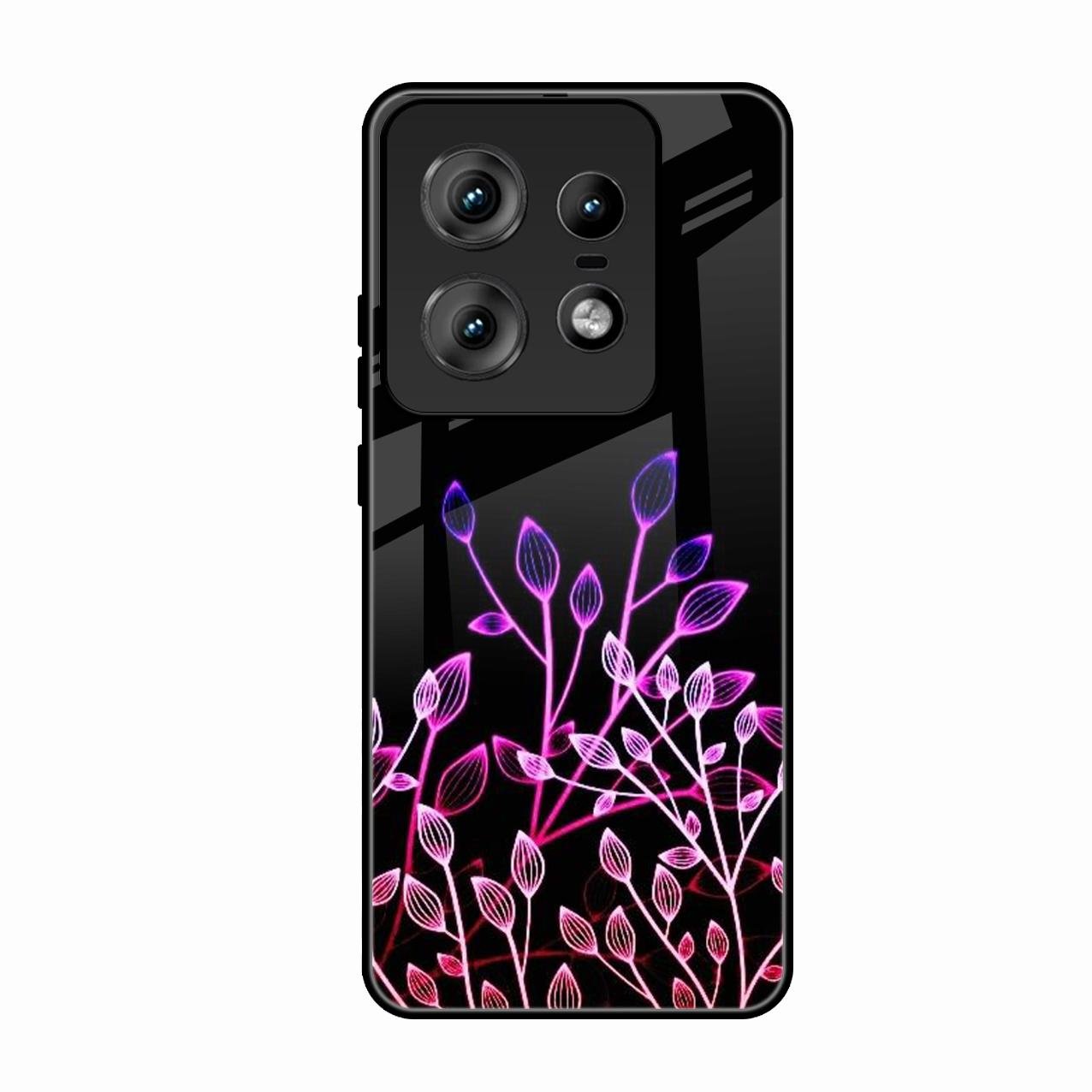 Multicolor Flower Print Glass Case Cover For Motorola Edge 50 Pro