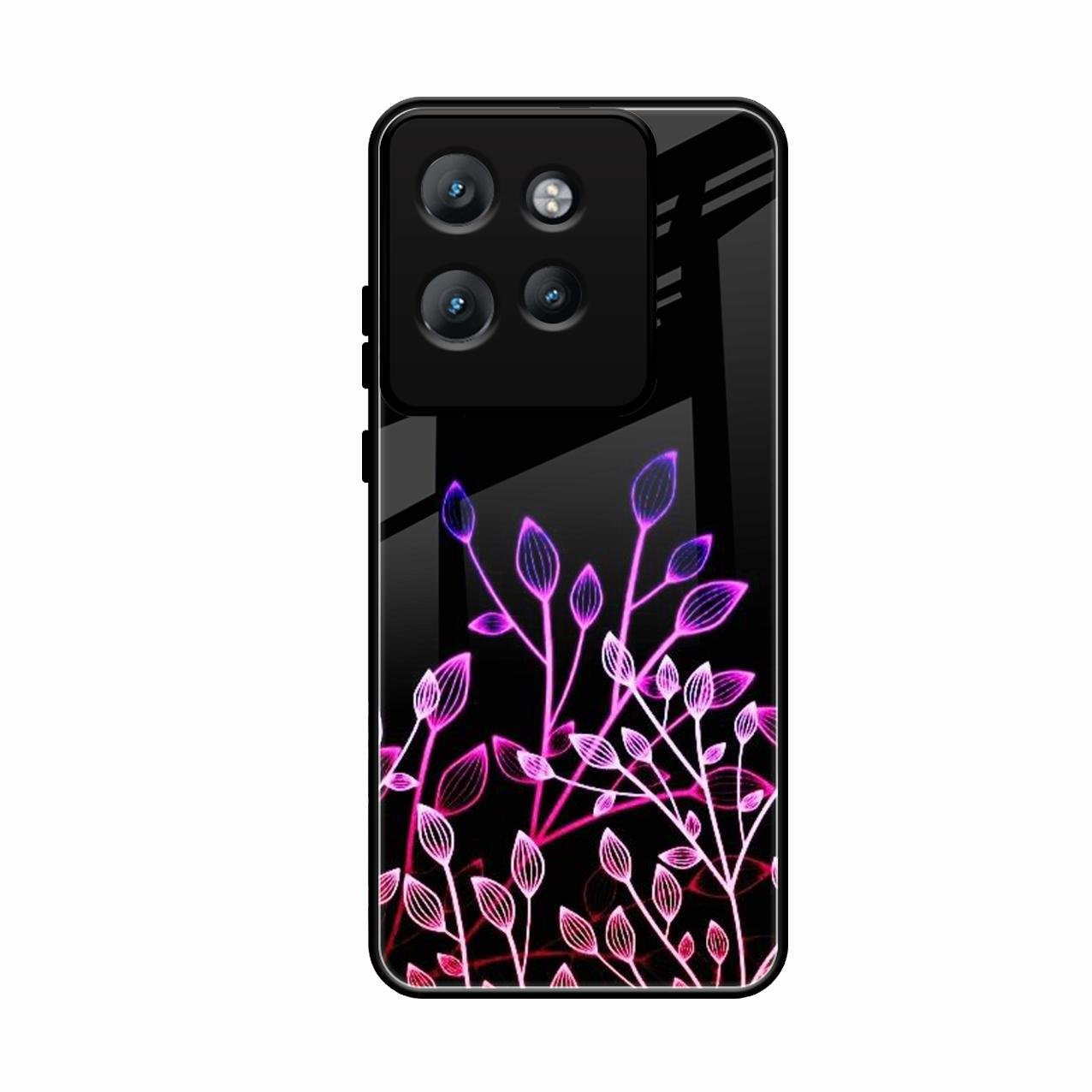Multicolor Flower Print Glass Case Cover For Motorola Edge 50