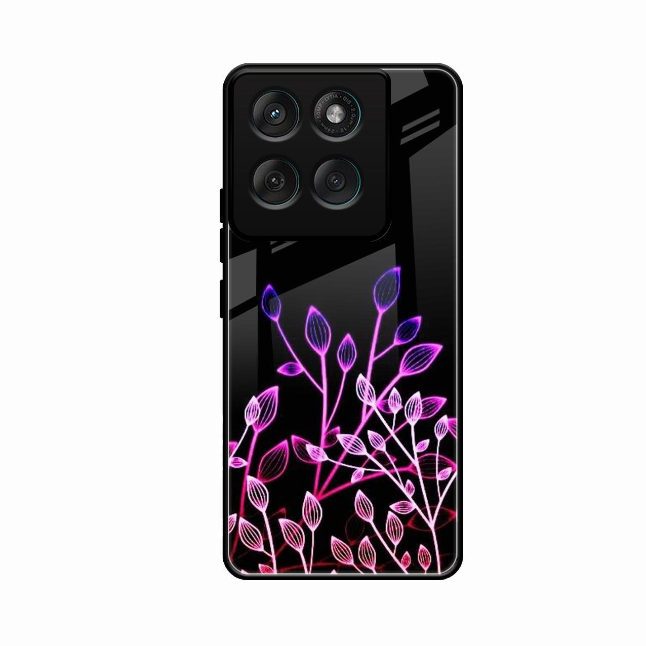 Multicolor Flower Print Glass Case Cover For Motorola G57 Power 5G