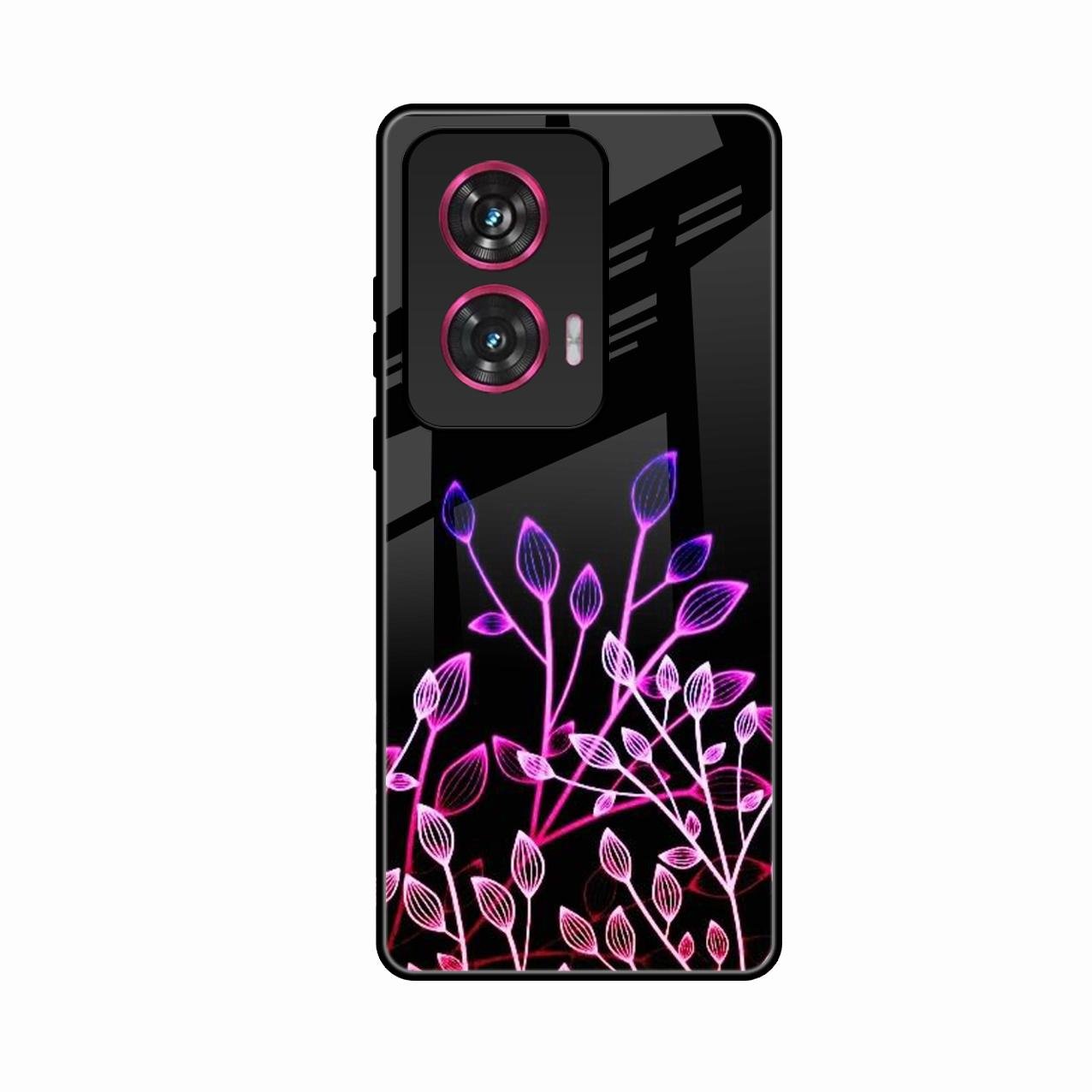 Multicolor Flower Print Glass Case Cover For Motorola G85 5G