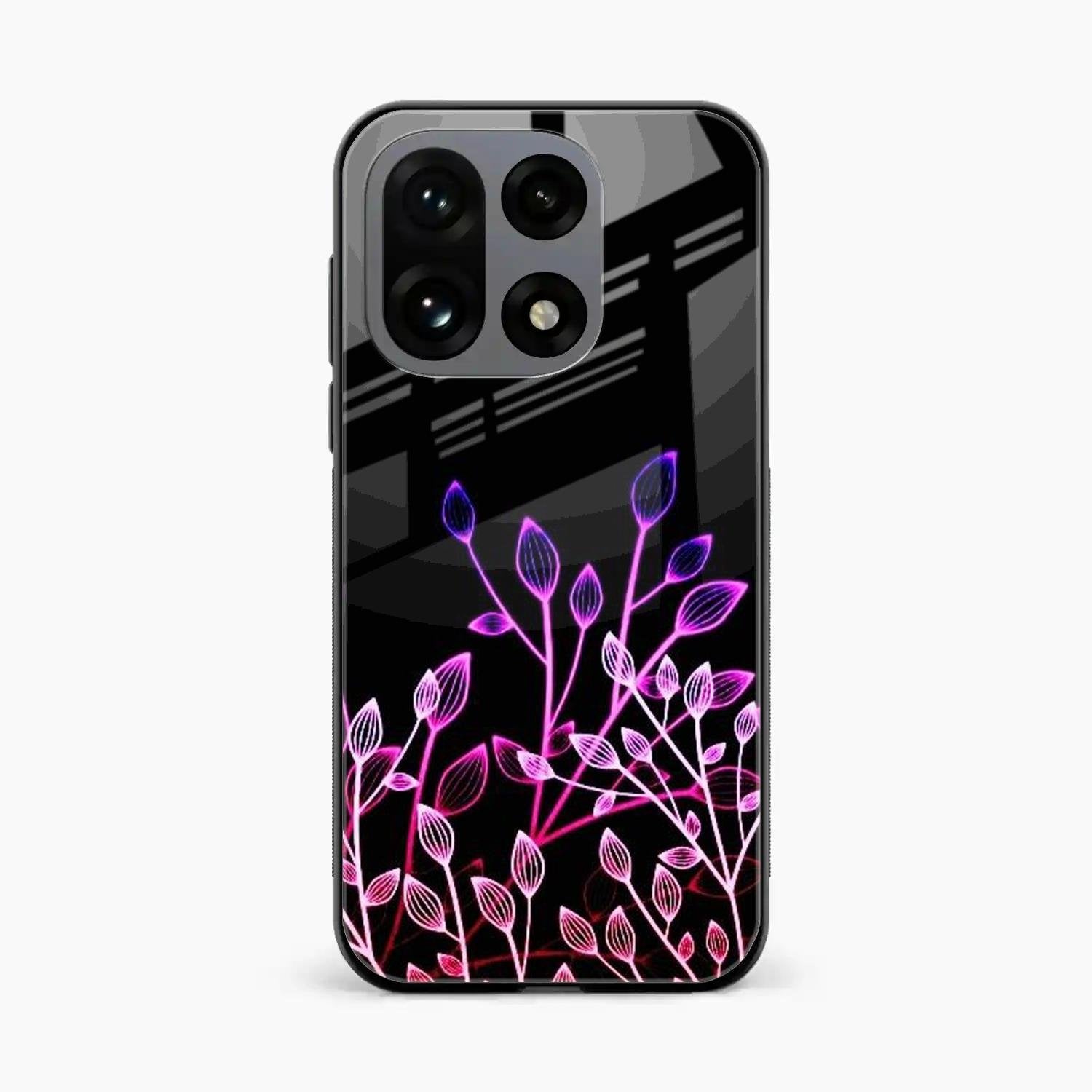 Multicolor Flower Print Glass Case Cover For OnePlus 15 5G
