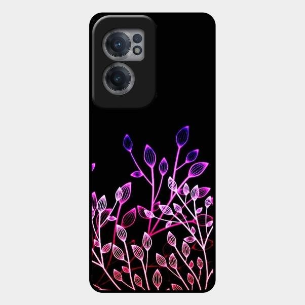 Multicolor Flower Print Glass Case Cover For Oneplus Nord Ce 2 5G