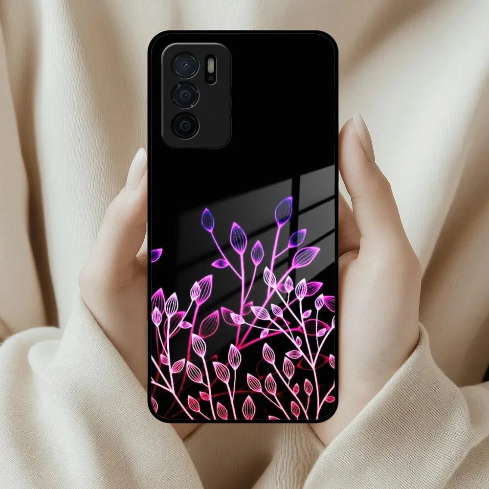 Multicolor Flower Print Glass Case Cover For Oppo - ShopOnCliQ