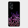 Multicolor Flower Print Glass Case Cover For Oppo A58