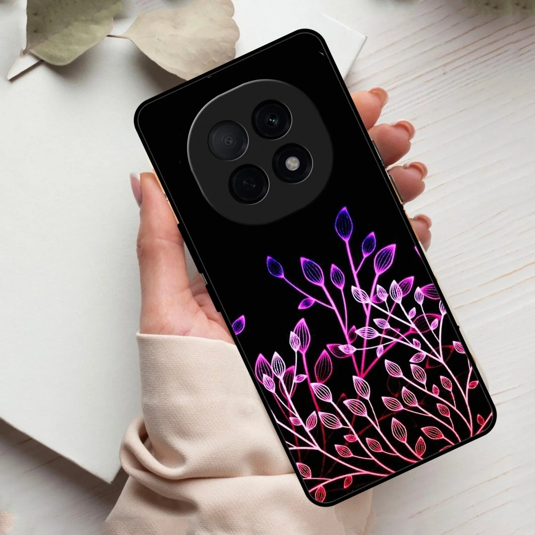 Multicolor Flower Print Glass Case Cover For Oppo - ShopOnCliQ