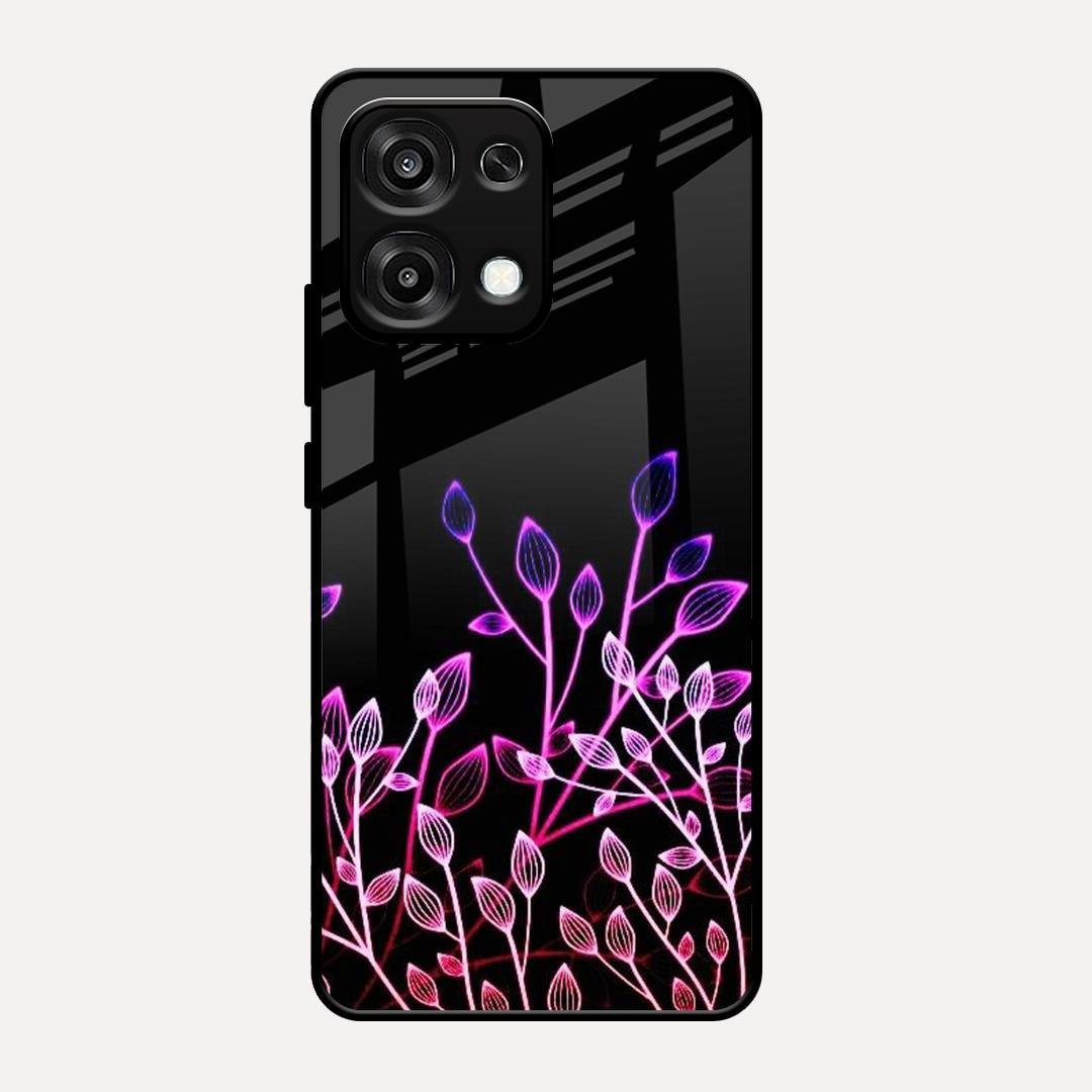 Multicolor Flower Print Glass Case Cover For Oppo F31 5G