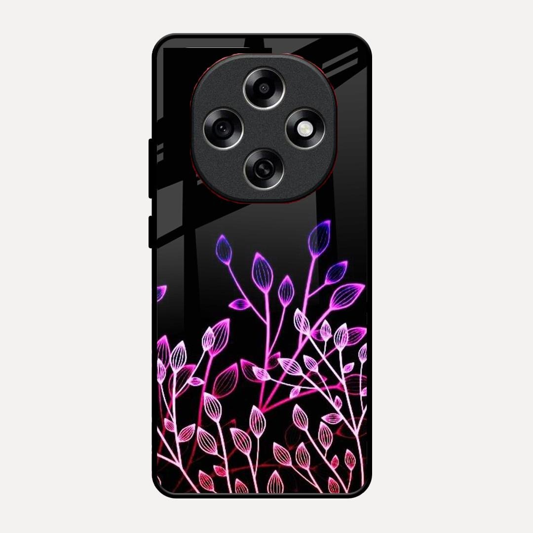 Multicolor Flower Print Glass Case Cover For Oppo F31 Pro 5G