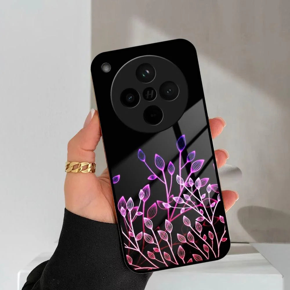 Multicolor Flower Print Glass Case Cover For Oppo - ShopOnCliQ