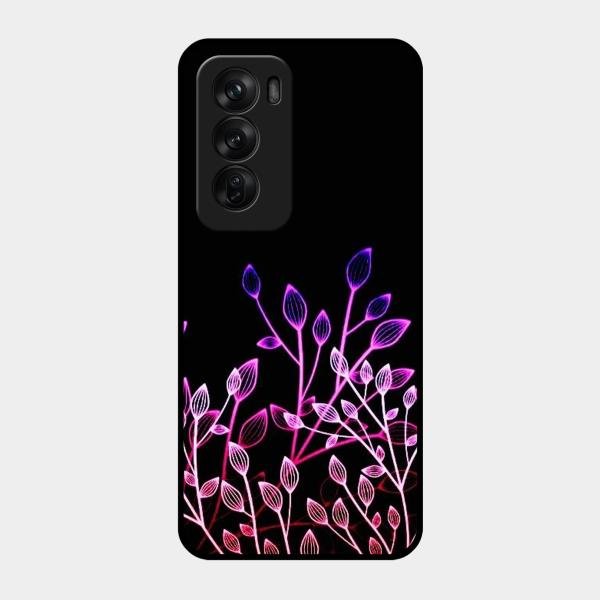 Multicolor Flower Print Glass Case Cover For Oppo Reno 12 Pro 5G