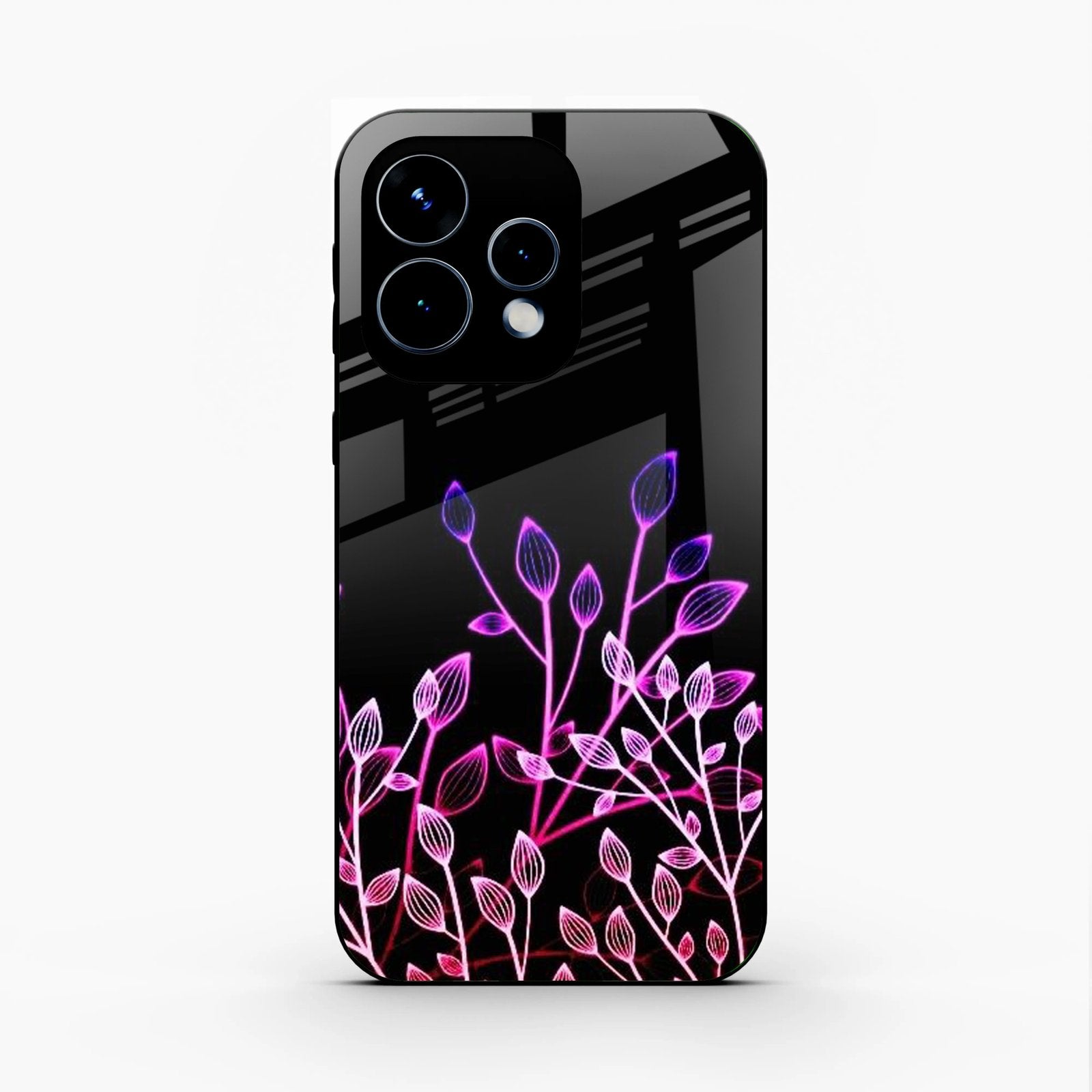 Multicolor Flower Print Glass Case Cover For Oppo Reno 15 5G