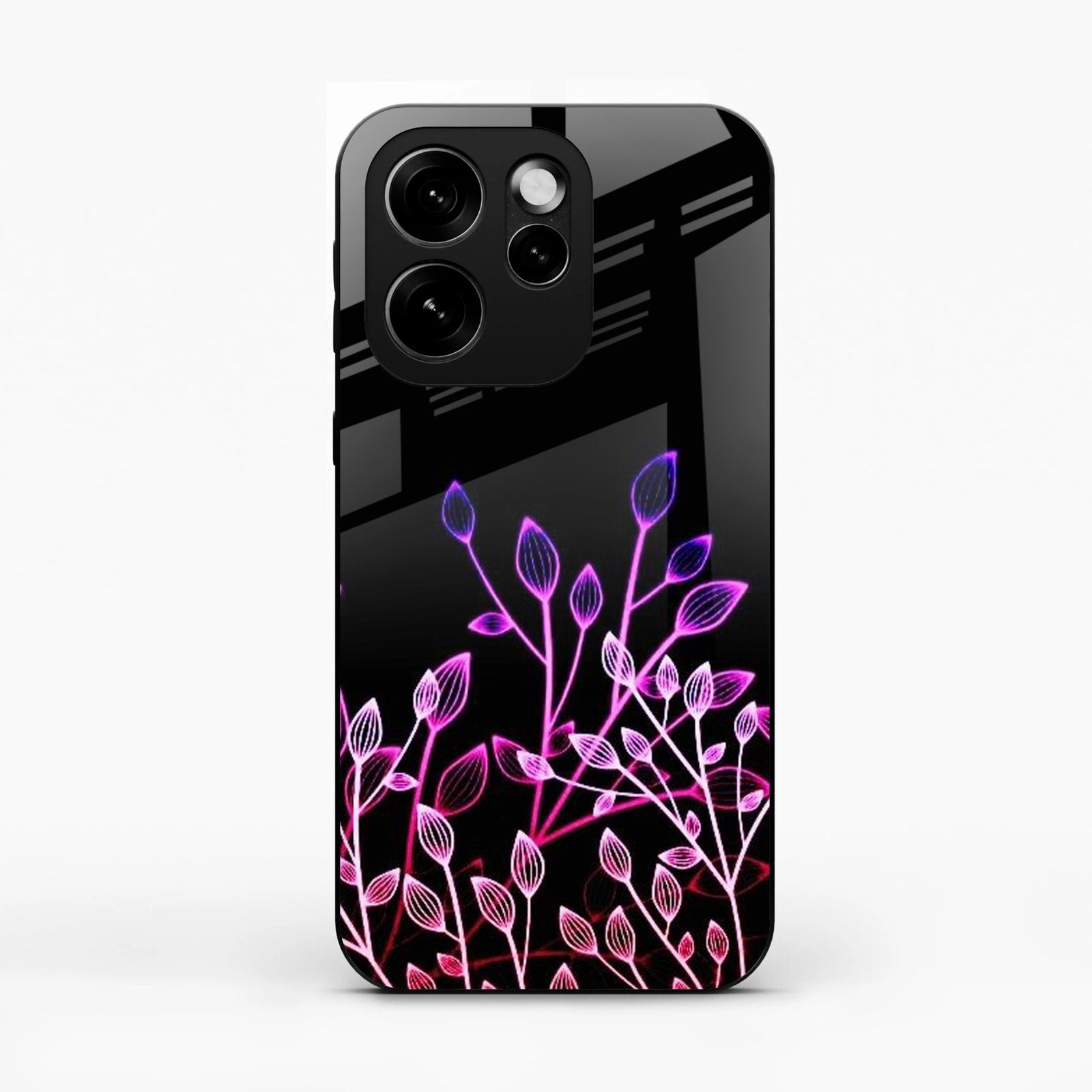 Multicolor Flower Print Glass Case Cover For Oppo Reno 15C 5G