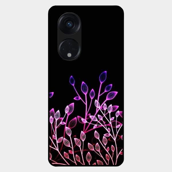 Multicolor Flower Print Glass Case Cover For Oppo Reno 8T 5G