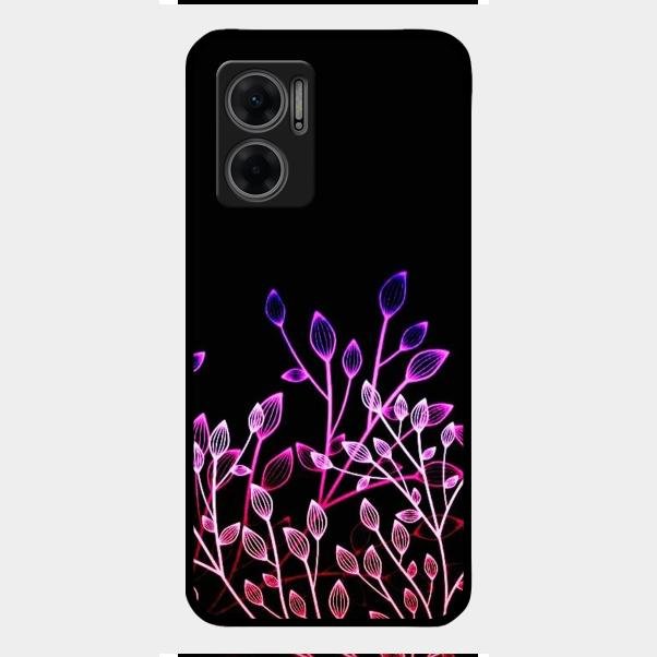 Multicolor Flower Print Glass Case Cover For Redmi 11 Prime 5G
