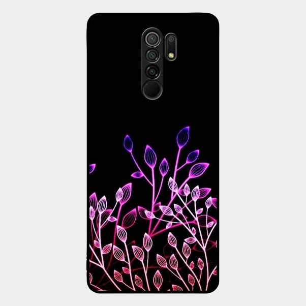 Multicolor Flower Print Glass Case Cover For Redmi 9 Prime