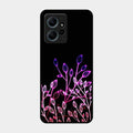Multicolor Flower Print Glass Case Cover For Redmi Note 12 4G