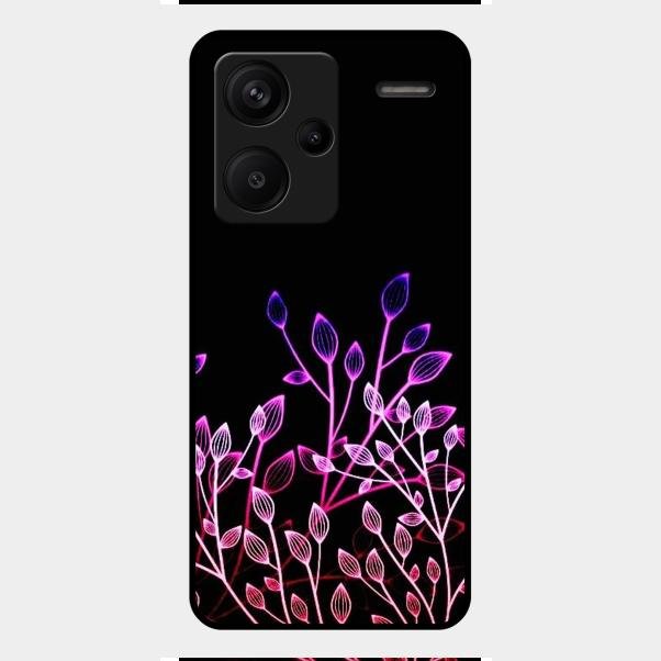 Multicolor Flower Print Glass Case Cover For Redmi Note 13 Pro Plus 5G