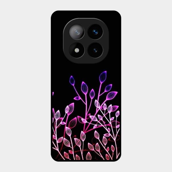 Multicolor Flower Print Glass Case Cover For Redmi Note 14 Pro Plus 5G