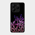 Multicolor Flower Print Glass Case Cover For Redmi Note 14 Se 5G