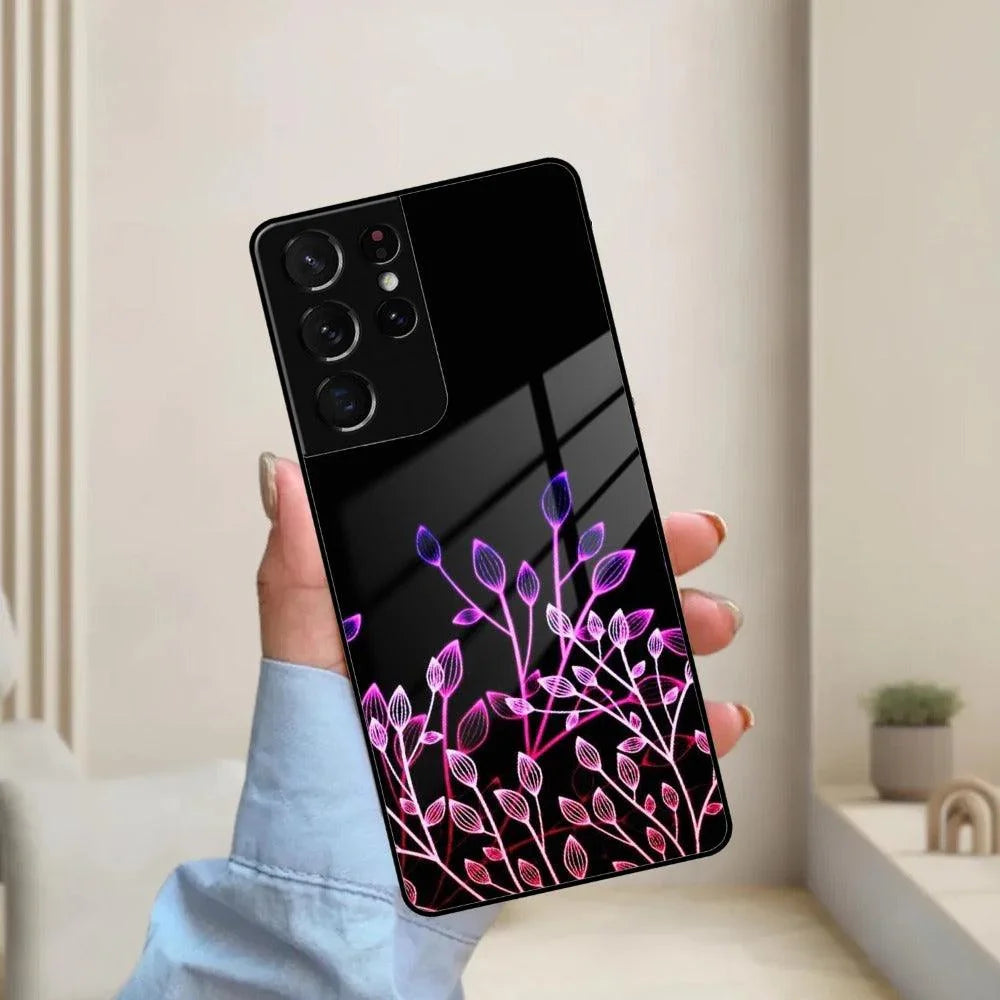 Multicolor Flower Print Glass Case Cover For Samsung - ShopOnCliQ