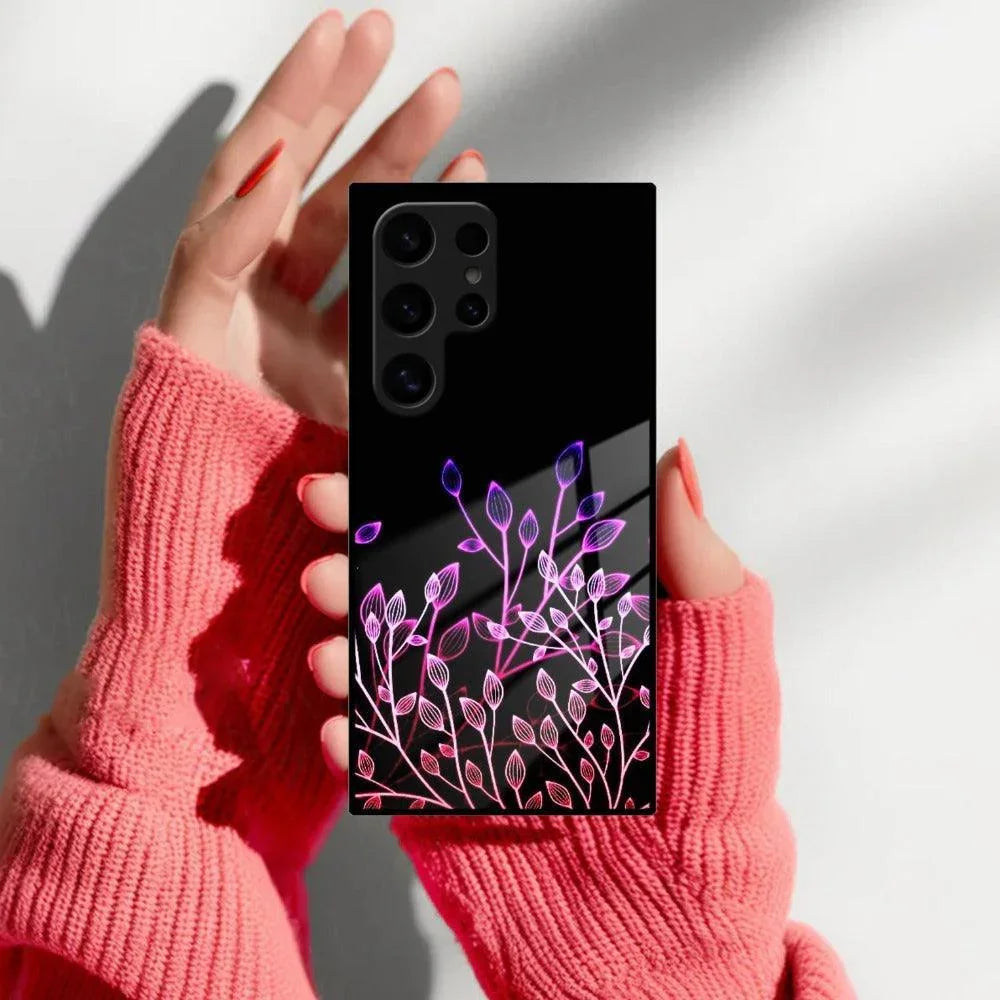 Multicolor Flower Print Glass Case Cover For Samsung - ShopOnCliQ