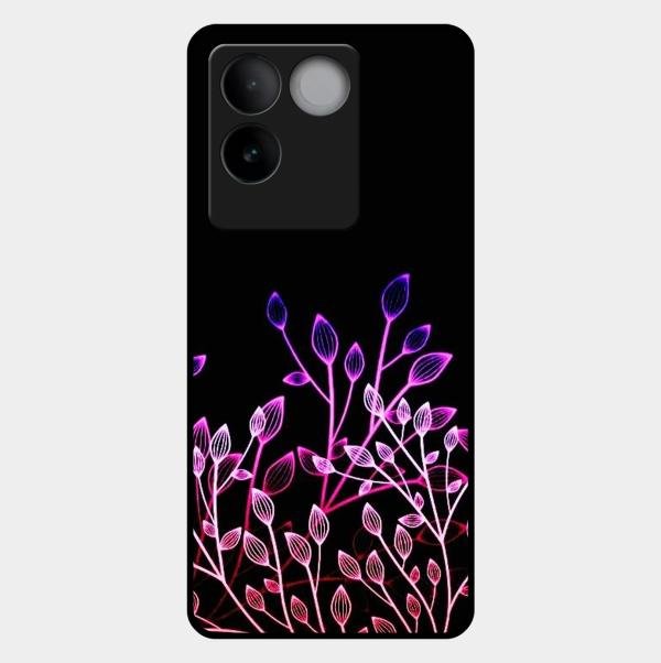 Multicolor Flower Print Glass Case Cover For Vivo T2 Pro 5G