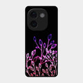 Multicolor Flower Print Glass Case Cover For Vivo T3 Pro 5G