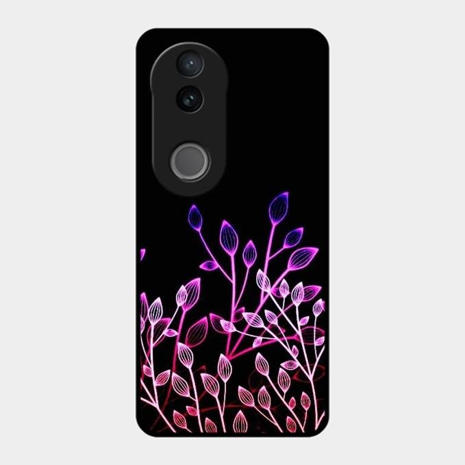 Multicolor Flower Print Glass Case Cover For Vivo T4R 5G