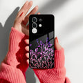 Multicolor Flower Print Glass Case Cover For Vivo - ShopOnCliQ