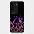 Multicolor Flower Print Glass Case Cover For Vivo V29 Pro 5G