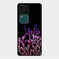 Multicolor Flower Print Glass Case Cover For Vivo V30 5G