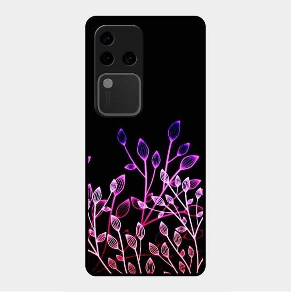 Multicolor Flower Print Glass Case Cover For Vivo V30 Pro 5G