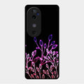 Multicolor Flower Print Glass Case Cover For Vivo V40 5G