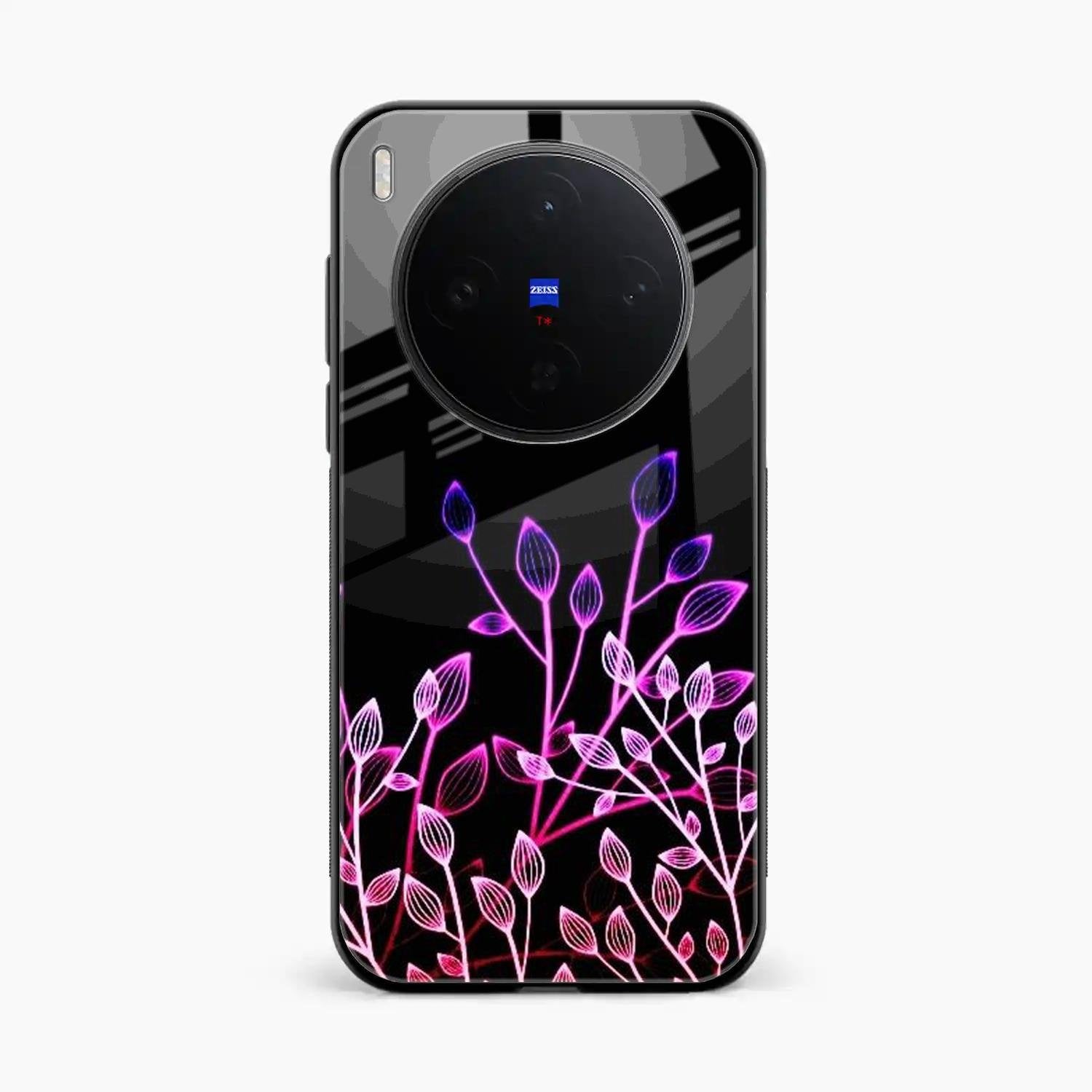 Multicolor Flower Print Glass Case Cover For Vivo X300 5G