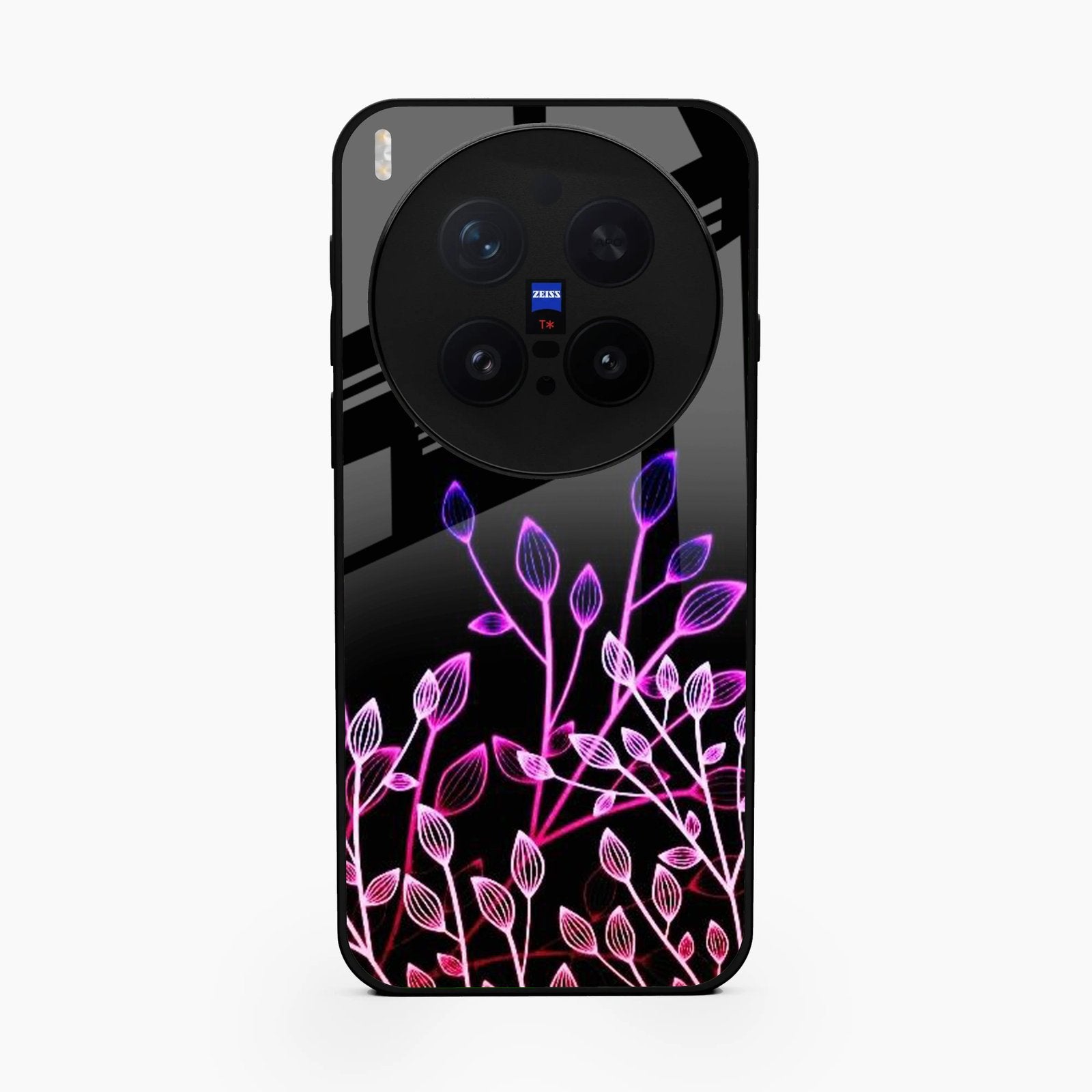 Multicolor Flower Print Glass Case Cover For Vivo X300 Pro 5G