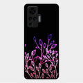 Multicolor Flower Print Glass Case Cover For Vivo X50 Pro 5G