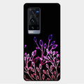 Multicolor Flower Print Glass Case Cover For Vivo X60 Pro Plus 5G