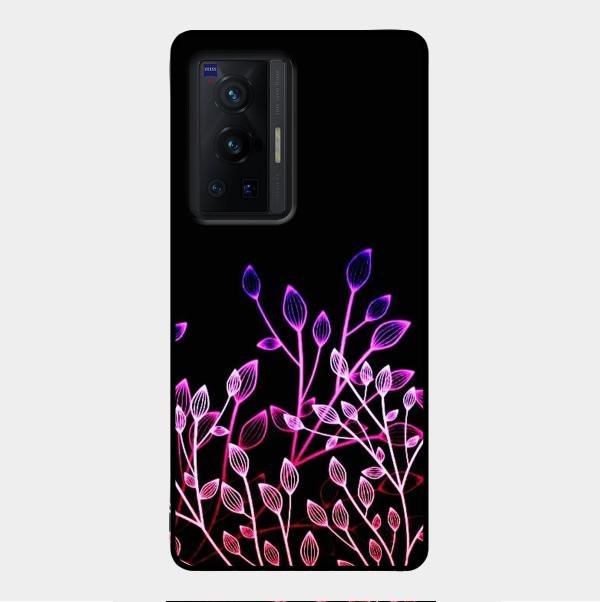 Multicolor Flower Print Glass Case Cover For Vivo X70 Pro 5G