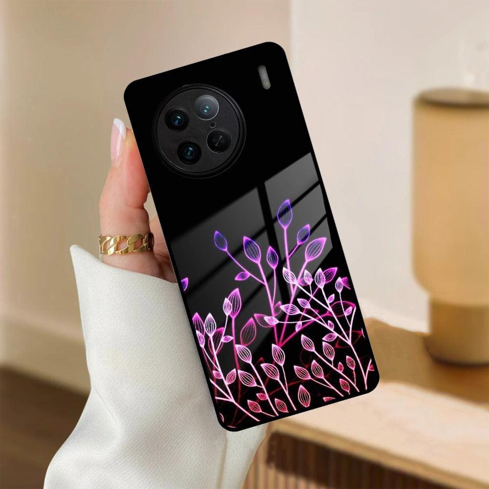 Multicolor Flower Print Glass Case Cover For Vivo - ShopOnCliQ