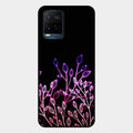 Multicolor Flower Print Glass Case Cover For Vivo Y21A