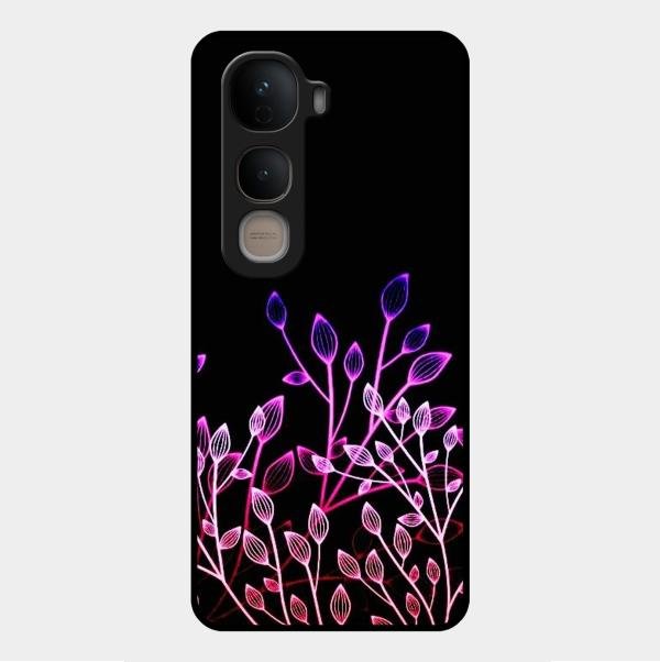 Multicolor Flower Print Glass Case Cover For Vivo Y400 5G