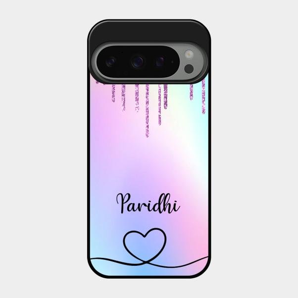 MultiColor Glitter Glass Case For Google Pixel 9 Pro 5G